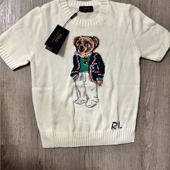 Polo Ralph Lauren Sweaters - Polo by Ralph Lauren Cream Sweater with Bear Design
